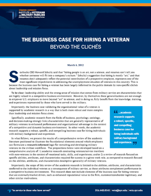 The Business Case for Hiring A Veteran: Beyond the Clichés - D'Aniello ...