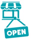 Open sign on store