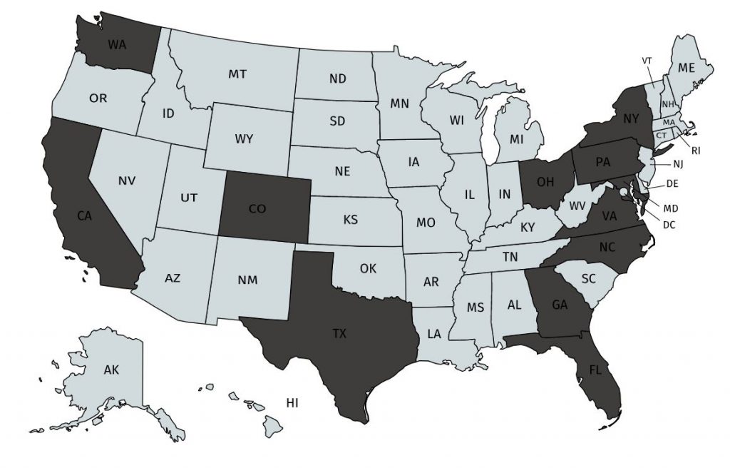 map of united states.