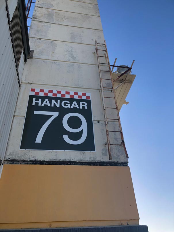 Hangar 79 sign