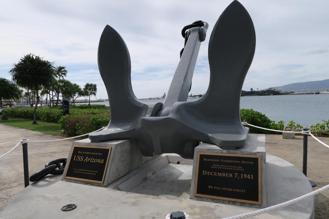 Recovered anchor from the USS Arizona