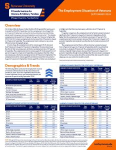 Cover of veterans employment report for september 2024