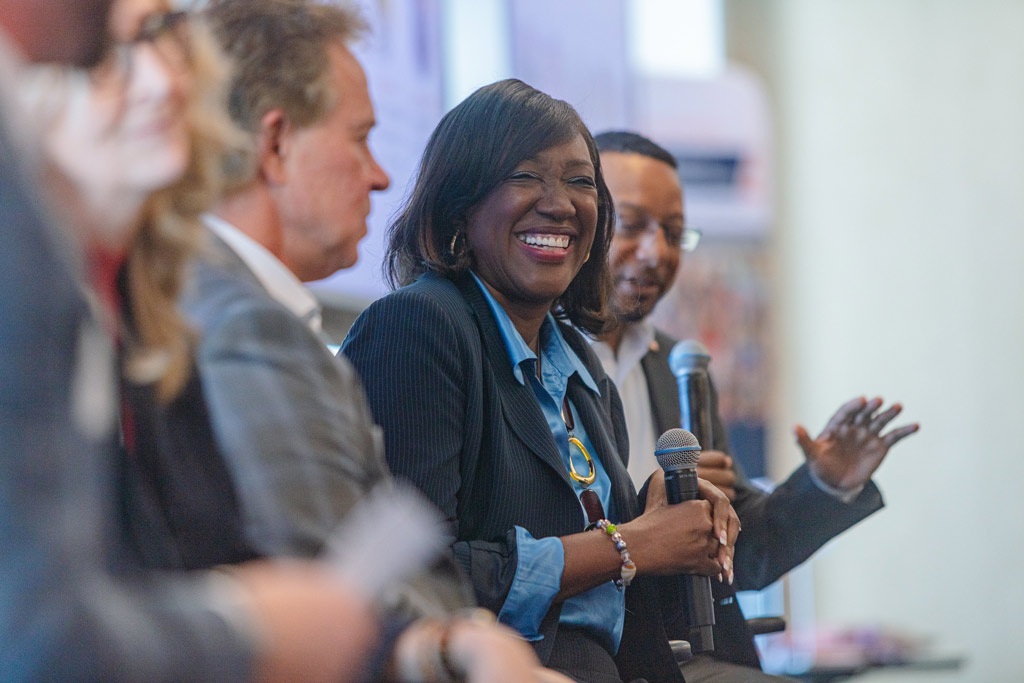 speaker at an ambassador fly in event in atlanta.