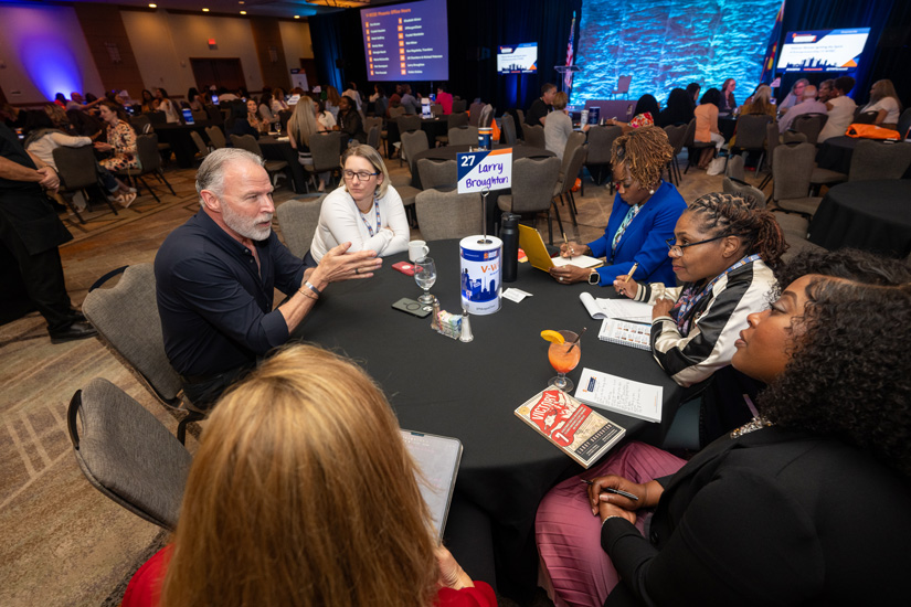 Larry Broughton at veteran edge mentoring participates during roundtable