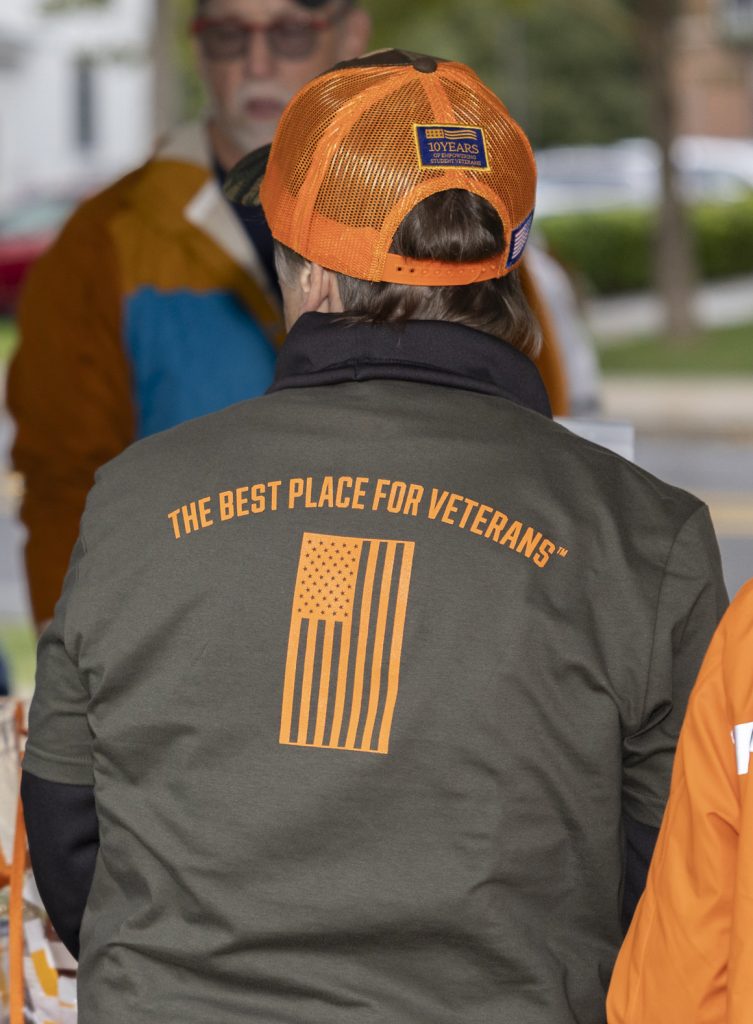 Back of tshirt that says The Best Place for Veterans