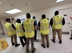 ACJ luxury maintenance workers.