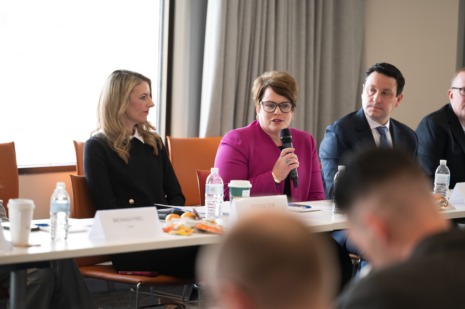 walmart roundtable with a woman sharing her thoughts.