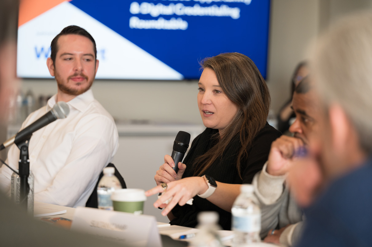 walmart roundtable with a woman speaking on the microphone.
