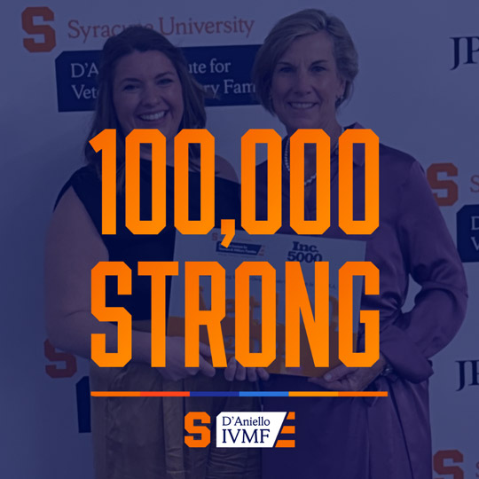 100,000 strong with Kathleen and Alaina in background
