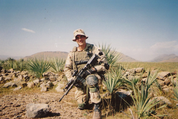 Nick Green deployed in uniform