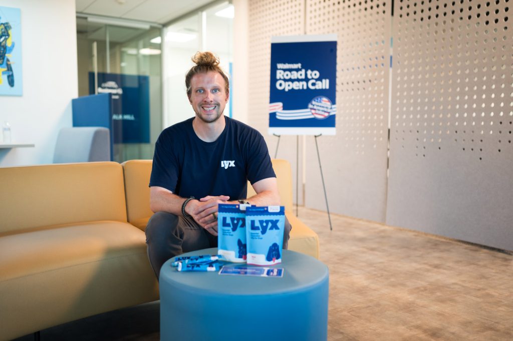 Dylan Jones at walmart open call behind his product Lyx