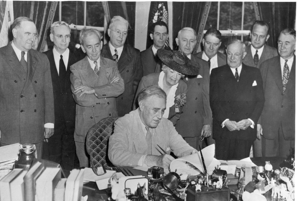 FDR Signing the G.I. Bill