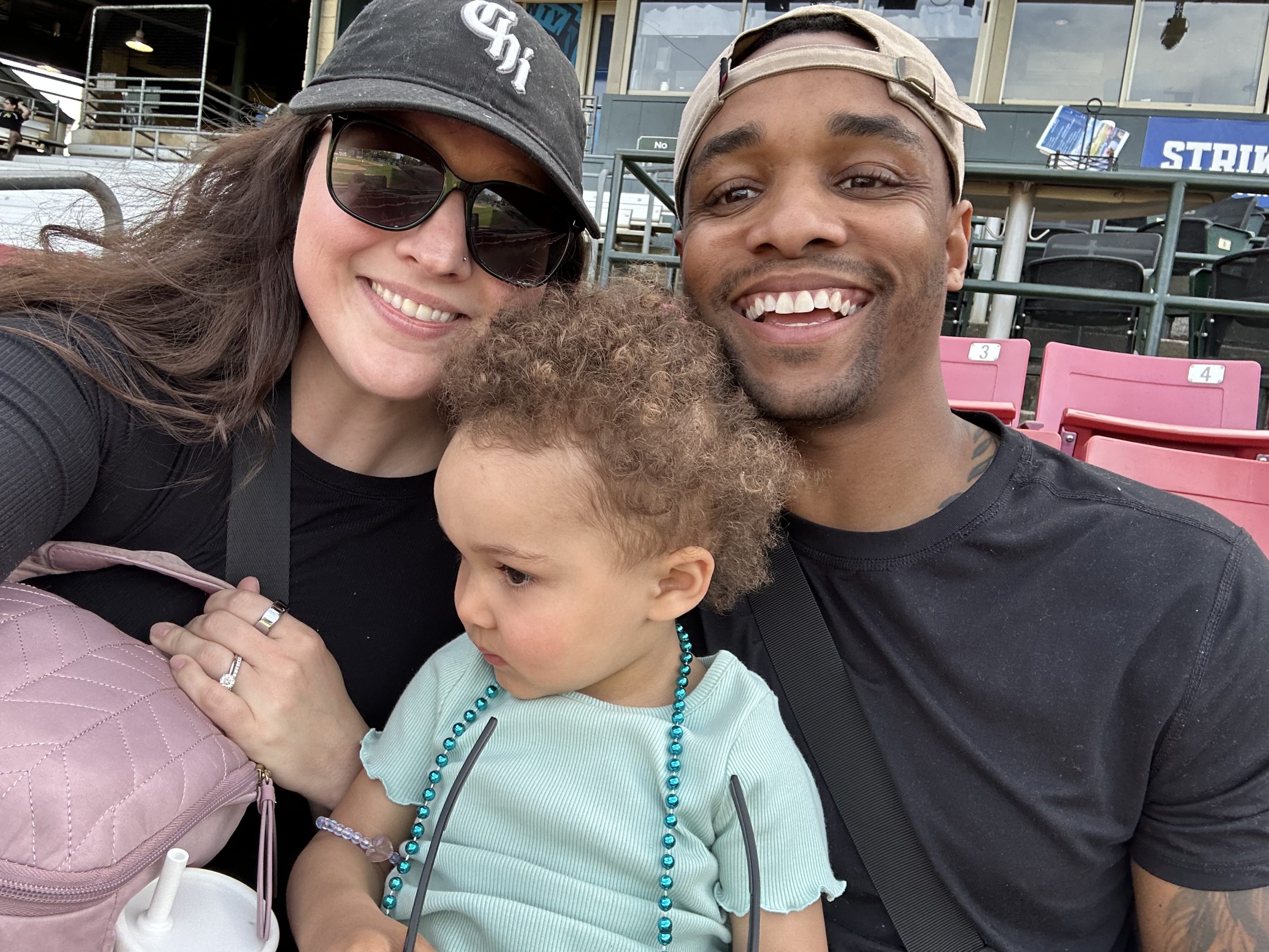 Sabina Lyszczarczyk with her husband and child