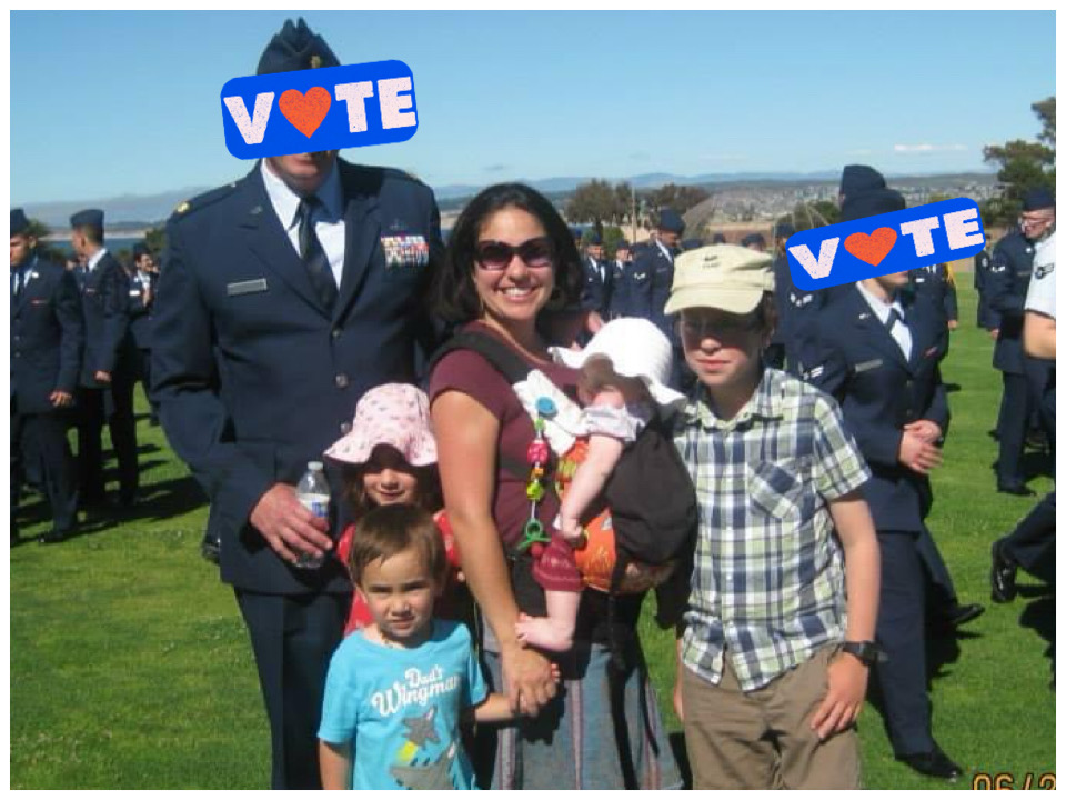 Gabi Bell with her family.