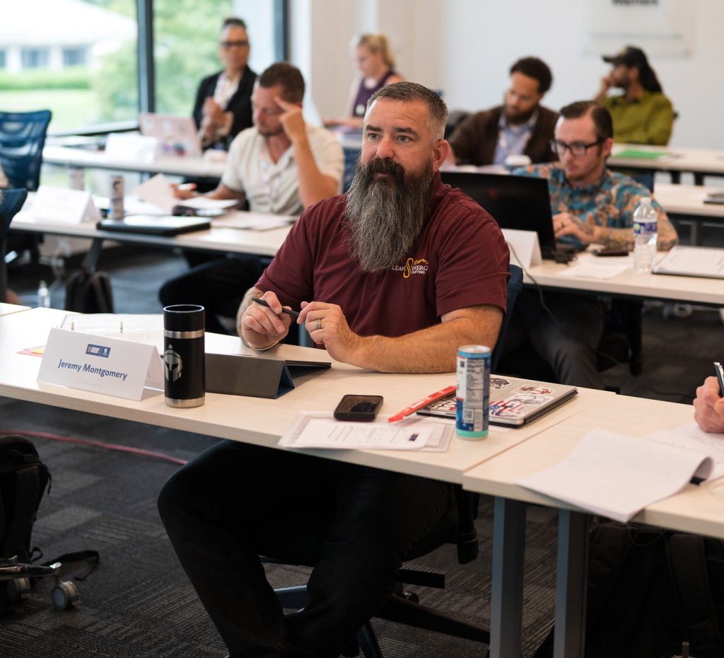 Monte in class at WWP EBV nashville