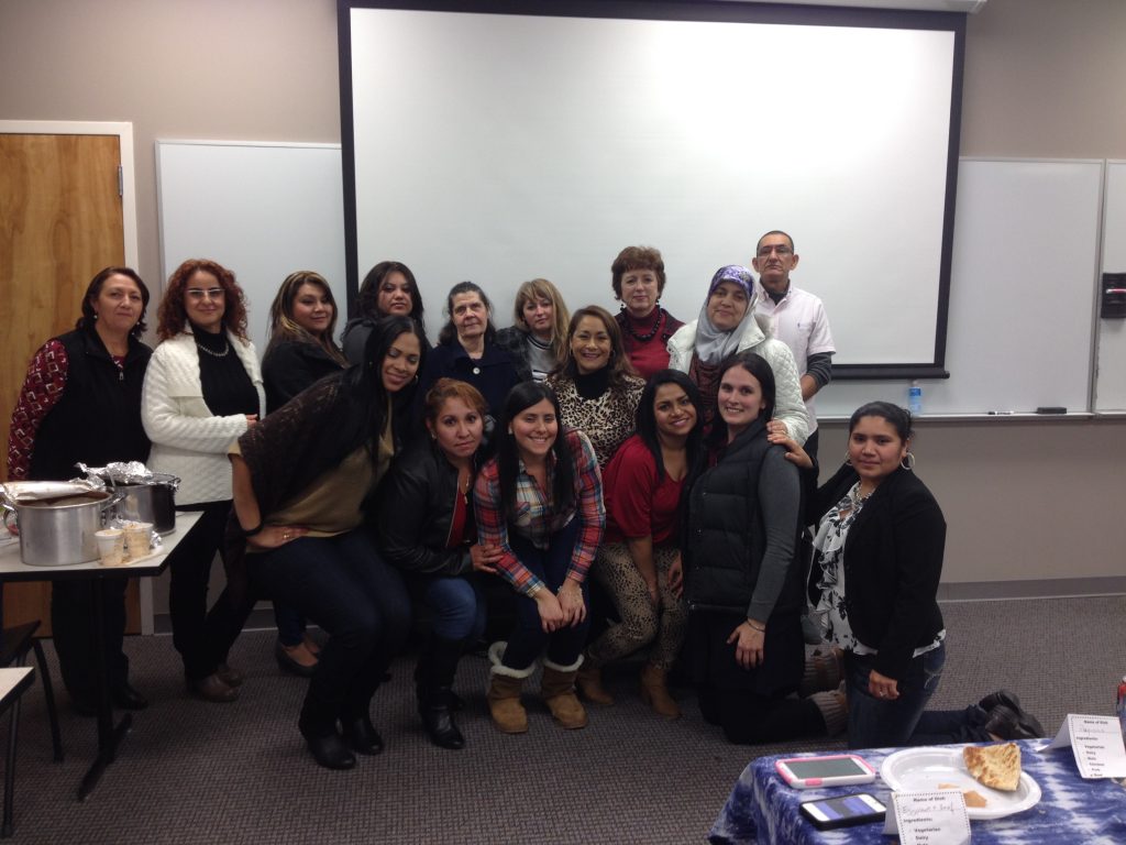 Jennifer teaching adult learners. 